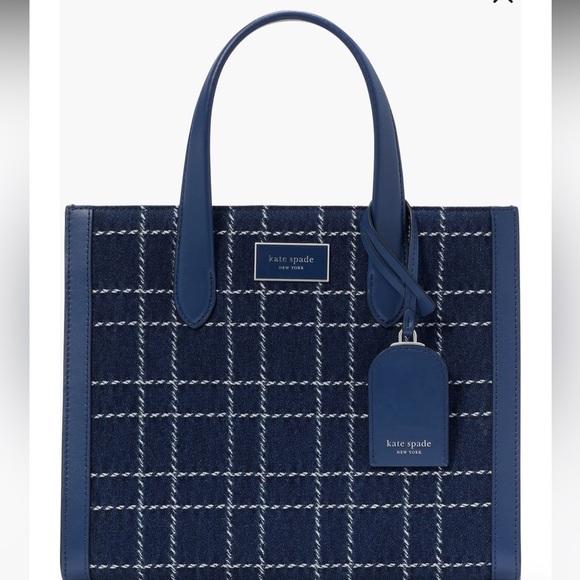 Kate Spade small manhattan denim & leather tote - Picture 8 of 16
